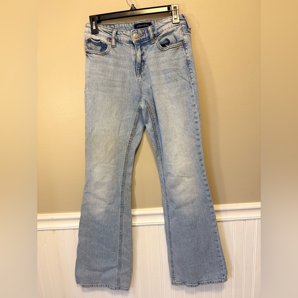 Aeropostale Blue Flare Wide‎ Leg Jeans